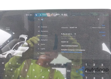 2018 Tesla Model 3 Long Range/Performance from USA, damaged, VIN 5YJ3E1EB2JF054921